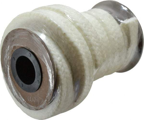 Made in USA - 5/8" x 5.2' Spool Length, PTFE/Synthetic Fiber Compression Packing - 1,500 Max psi, -80 to 450° F, White - Makers Industrial Supply