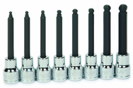 8 Piece - 3/8" Drive - Ball Hex Long Bit Socket Set - Makers Industrial Supply