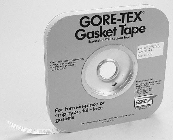 Made in USA - 0.04" Thick x 3/4" Wide, Gore-Tex Gasket Tape - 50' Long, White - Makers Industrial Supply