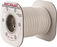 Made in USA - 50' Long x 1/4" Wide Economy PTFE Joint Sealant - Makers Industrial Supply