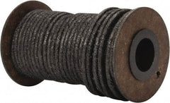 Made in USA - 1/8" x 50' Spool Length, Acrylic Fiber Graphite Yarn Compression Packing - 500° F Max, Dark Gray - Makers Industrial Supply