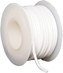 Made in USA - 3/32" x 20' Spool Length, PTFE Compression Packing - -450 to 550° F, White - Makers Industrial Supply