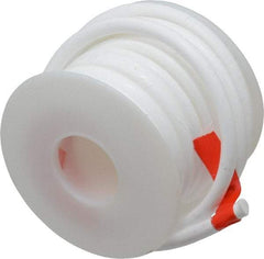 Made in USA - 7/32" x 15' Spool Length, PTFE Compression Packing - -450 to 550° F, White - Makers Industrial Supply