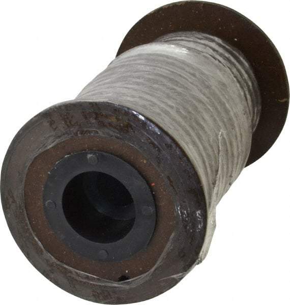 Made in USA - 3/16" x 19.4' Spool Length, Graphite Impregnated Aramid Compression Packing - 1,800 Max psi, -50 to 600° F, Gray - Makers Industrial Supply