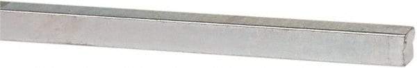 Made in USA - 12" Long x 3/16" High x 3/16" Wide, Zinc-Plated Oversized Key Stock - C1018 Steel - Makers Industrial Supply