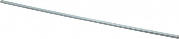 Made in USA - 12" Long, Zinc-Plated Step Key Stock for Shafts - C1018 Steel - Makers Industrial Supply