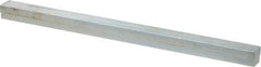 Made in USA - 12" Long, Zinc-Plated Step Key Stock for Shafts - C1018 Steel - Makers Industrial Supply