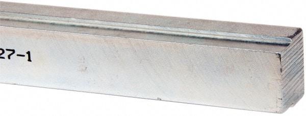 Made in USA - 12" Long, Zinc-Plated Step Key Stock for Shafts - C1018 Steel - Makers Industrial Supply