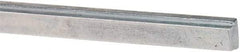 Made in USA - 12" Long, Zinc-Plated Step Key Stock for Gears - C1018 Steel - Makers Industrial Supply