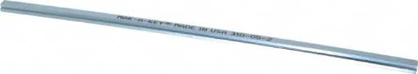 Made in USA - 12" Long, Zinc-Plated Step Key Stock for Gears - C1018 Steel - Makers Industrial Supply