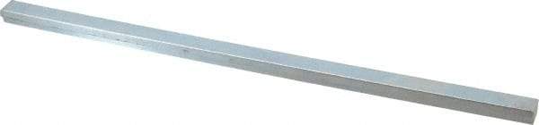 Made in USA - 12" Long, Zinc-Plated Step Key Stock for Gears - C1018 Steel - Makers Industrial Supply