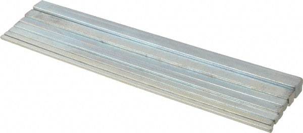 Made in USA - 12" Long, Zinc-Plated Step Key Stock Assortment - C1018 Steel - Makers Industrial Supply