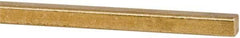 Made in USA - 12" Long x 3/16" High x 3/16" Wide, Over/Undersized Key Stock - Alloy 360 Brass - Makers Industrial Supply