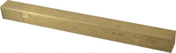 Made in USA - 12" Long x 1" High x 1" Wide, Over/Undersized Key Stock - Alloy 360 Brass - Makers Industrial Supply