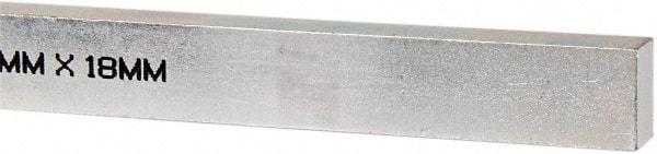 Made in USA - 12" Long, Zinc-Plated Oversized Key Stock - C1045 Steel - Makers Industrial Supply