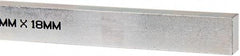 Made in USA - 12" Long, Zinc-Plated Oversized Key Stock - C1045 Steel - Makers Industrial Supply