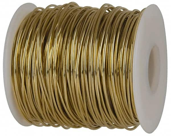 Made in USA - 14 Gage, 0.064 Inch Diameter x 83 Ft. Long, Soft Brass Wire - 1 Lb. Shipping Weight - Makers Industrial Supply