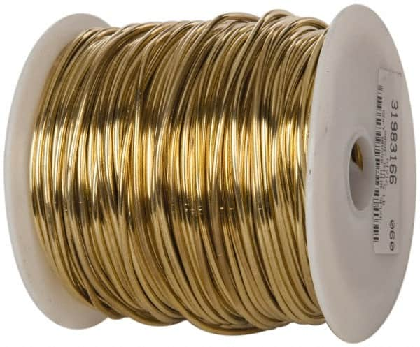 Made in USA - 12 Gage, 0.0808 Inch Diameter x 260 Ft. Long, Soft Brass Wire - 5 Lb. Shipping Weight - Makers Industrial Supply