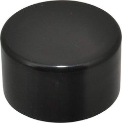 Caplugs - 1-3/4" ID, Round Head Cap - Polyethylene, Black - Makers Industrial Supply