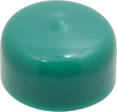 Caplugs - 1" ID, Stretchable Cap - 1/2" Long, Vinyl, Green - Makers Industrial Supply