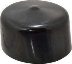 Caplugs - 1-5/8" ID, Stretchable Cap - 1" Long, Vinyl, Black - Makers Industrial Supply