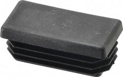 Caplugs - Rectangular Head Plug - 3/4 x 1-1/2" OD, 1" Long, Polyethylene, Black - Makers Industrial Supply