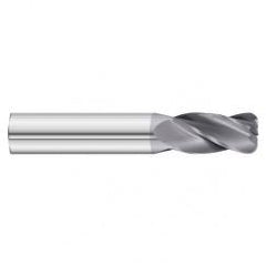 20mm Dia. x 100mm Overall Length 4-Flute 2.5mm C/R Solid Carbide SE End Mill-Round Shank-Center Cut-TiAlN - Makers Industrial Supply