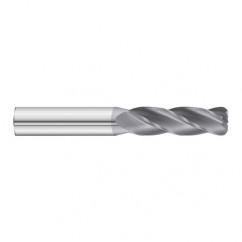 3/8 Dia. x 4 Overall Length 4-Flute .015 C/R Solid Carbide SE End Mill-Round Shank-Center Cut-TiAlN - Makers Industrial Supply