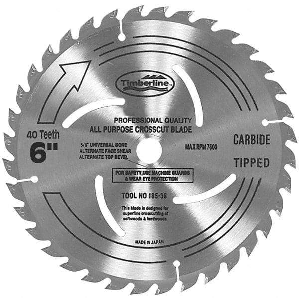 Amana Tool - 5-1/2" Diam, 5/8" Arbor Hole Diam, 30 Tooth Wet & Dry Cut Saw Blade - Carbide-Tipped, General Purpose Action, Standard Round Arbor - Makers Industrial Supply