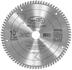 Amana Tool - 10" Diam, 5/8" Arbor Hole Diam, 60 Tooth Wet & Dry Cut Saw Blade - Carbide-Tipped, Chip Free Action, Standard Round Arbor - Makers Industrial Supply