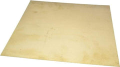 Value Collection - 0.016 Inch Thick x 12 Inch Wide x 12 Inch Long, Brass Sheet - Half Hard Temper, Alloy 260 - Makers Industrial Supply