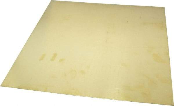 Value Collection - 0.04 Inch Thick x 12 Inch Wide x 12 Inch Long, Brass Sheet - Alloy 260 - Makers Industrial Supply