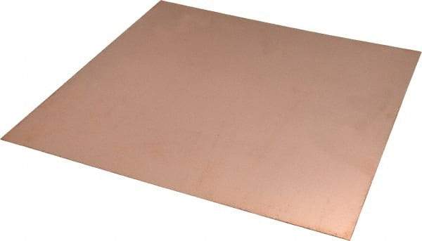 Value Collection - 0.027 Inch Thick x 12 Inch Square, Copper Sheet - Alloy 110 - Makers Industrial Supply