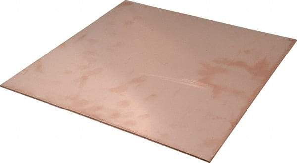 Value Collection - 1/8 Inch Thick x 12 Inch Square, Copper Sheet - Alloy 110 - Makers Industrial Supply