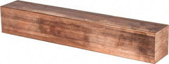 Value Collection - 2 Inch Square x 12 Inch Long, Copper Square Bar - Alloy 110, Electrical Grade - Makers Industrial Supply