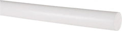 Made in USA - 5' Long, 3/4" Diam, PTFE (Virgin) Plastic Rod - White - Makers Industrial Supply