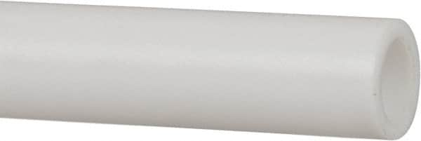 Made in USA - 7/8 Inch Outside Diameter x 4 Ft. Long, Plastic Round Tube - PTFE (Virgin), +/- 0.025 Inch Tolerance - Makers Industrial Supply