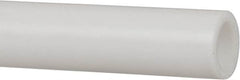 Made in USA - 5/8 Inch Outside Diameter x 5 Ft. Long, Plastic Round Tube - PTFE (Virgin), +/- 0.025 Inch Tolerance - Makers Industrial Supply