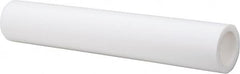 Made in USA - 2 Inch Outside Diameter x 1 Ft. Long, Plastic Round Tube - PTFE (Virgin), +/- 0.050 Inch Tolerance - Makers Industrial Supply