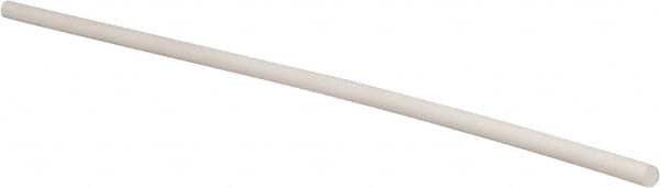 Made in USA - 5' Long, 1/2" Diam, PTFE (Glass-Filled) Plastic Rod - +0.005 Inch Length Tolerance - Makers Industrial Supply