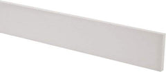 Made in USA - 3 Ft. Long x 2 Inch Wide x 1/4 Inch High, Virgin PTFE, Rectangular Plastic Bar - White, +/- 0.060 Tolerance - Makers Industrial Supply