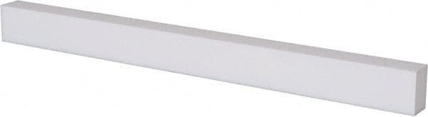 USA Sealing - 1' x 2" x 3/4" White PTFE (Virgin) Rectangular Bar - Makers Industrial Supply