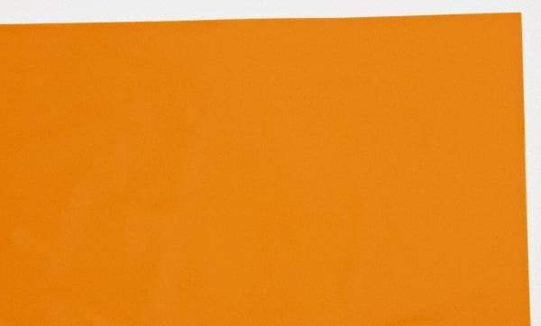 Made in USA - 1 Piece, 10" Wide x 20" Long Plastic Shim Stock Sheet - Amber (Color), ±10% Tolerance - Makers Industrial Supply