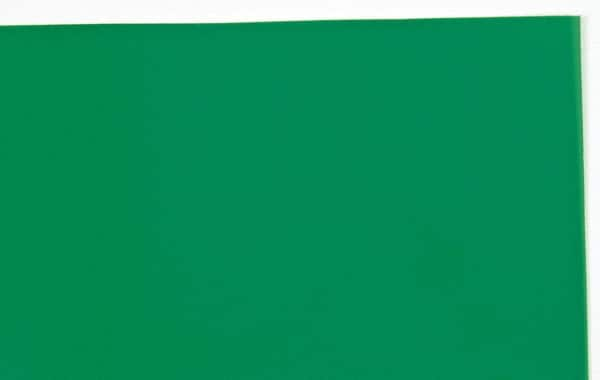 Made in USA - 1 Piece, 20" Wide x 20" Long Plastic Shim Stock Sheet - Green, ±10% Tolerance - Makers Industrial Supply