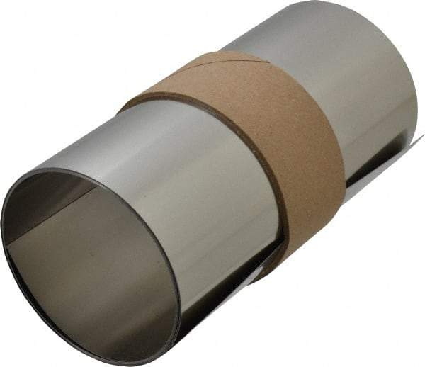 Made in USA - 1.25 m Long x 150 mm Wide x 0.3 mm Thick, Roll Shim Stock - Stainless Steel - Makers Industrial Supply