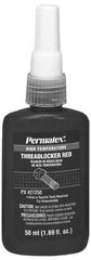 Permatex - 50 mL Bottle, Red, High Strength Liquid Threadlocker - Series 272, 24 hr Full Cure Time, Hand Tool, Heat Removal - Makers Industrial Supply