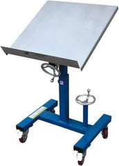 Vestil - Work Table - Steel, Fixed Leg, Blue/Gray, 24-1/16" Long x 24-1/16" Deep x 34" High - Makers Industrial Supply