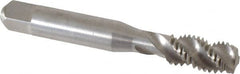 Balax - M10x1.50 Metric Coarse 3 Flute Modified Bottoming Spiral Flute Tap - Powdered Metal, Bright Finish, 2-15/16" OAL, Right Hand Flute, Right Hand Thread, D5, Series BX200 - Makers Industrial Supply