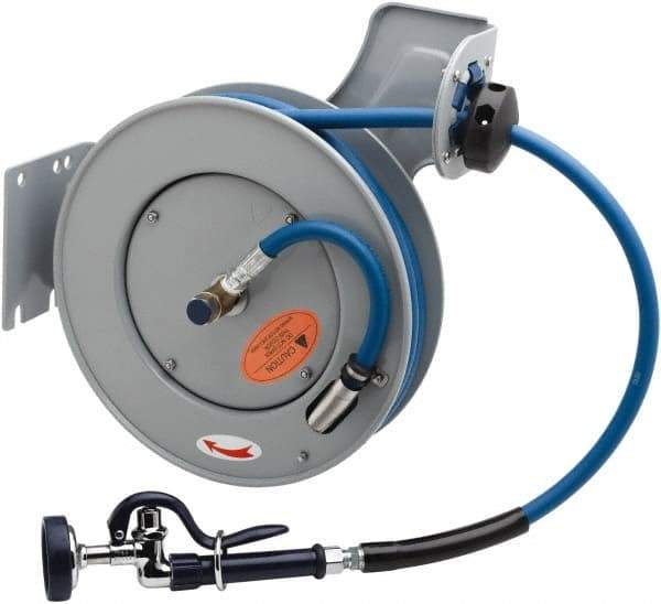 T&S Brass - 35' Spring Retractable Hose Reel - 300 psi, Hose Included - Makers Industrial Supply