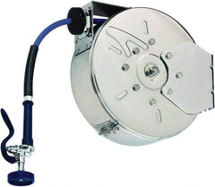 T&S Brass - 30' Spring Retractable Hose Reel - 300 psi, Hose Included - Makers Industrial Supply